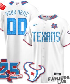 Houston Texans 2026 Rivalries Custom Baseball Jersey