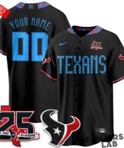 Houston Texans 2026 Rivalries Custom Baseball Jersey