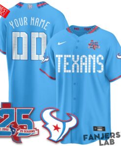Houston Texans 2026 Rivalries Custom Baseball Jersey