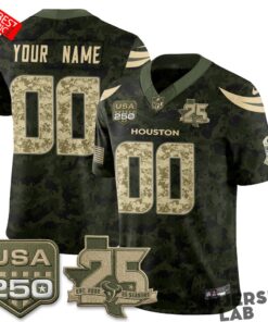 Houston Texans 2026 Salute to Service Edition Custom Football Jersey