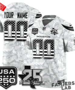 Houston Texans 2026 Salute to Service Edition Custom Football Jersey