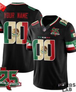 Houston Texans 25 Seasons Mexico Style Custom Football Jersey Houston Texans 25 Seasons Mexico Style Custom Football Jersey