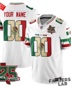 Houston Texans 25 Seasons Mexico Style Custom Football Jersey