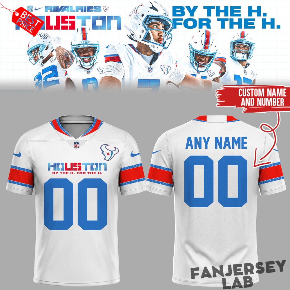 Houston Texans Rivalries By the H. For the H. Custom Football Jersey Houston Texans Rivalries By the H. For the H. Custom Football Jersey