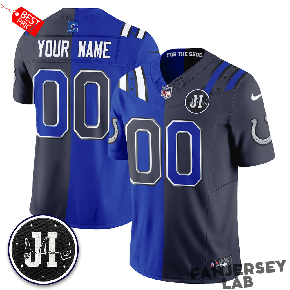 Indianapolis Colts 2026 Rivalries Split Vapor Custom Football Jersey Indianapolis Colts 2026 Rivalries Split Vapor Custom Football Jersey