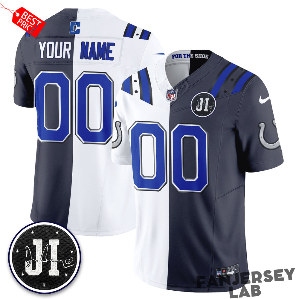 Indianapolis Colts 2026 Rivalries Split Vapor Custom Football Jersey Indianapolis Colts 2026 Rivalries Split Vapor Custom Football Jersey