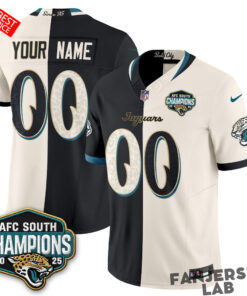 Jacksonville Jaguars 2026 Rivalries Split Vapor Custom Football Jersey Jacksonville Jaguars 2026 Rivalries Split Vapor Custom Football Jersey