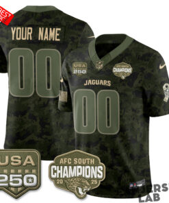 Jacksonville Jaguars 2026 Salute to Service Vapor Custom Football Jersey Jacksonville Jaguars 2026 Salute to Service Vapor Custom Football Jersey