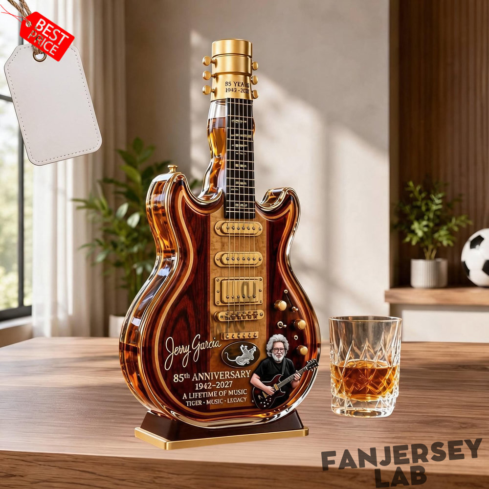Jerry Garcia 85th Anniversary Tiger Guitar-shaped Whiskey Bottle Limited Edition Jerry Garcia 85th Anniversary Tiger Guitar-shaped Whiskey Bottle Limited Edition