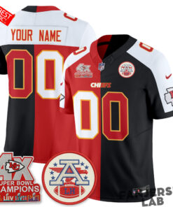 Kansas City Chiefs Split Edition Vapor Custom Football Jersey
