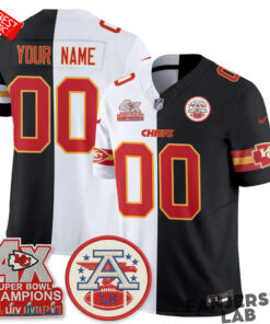 Kansas City Chiefs Split Edition Vapor Custom Football Jersey