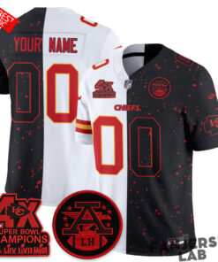 Kansas City Chiefs Split Edition Vapor Custom Football Jersey