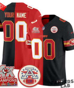Kansas City Chiefs Split Edition Vapor Custom Football Jersey