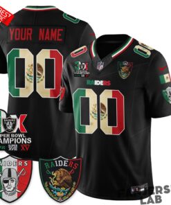 Las Vegas Raiders 3X Champs Mexico Football Jersey Las Vegas Raiders 3X Champs Mexico Football Jersey