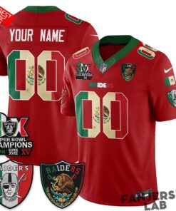 Las Vegas Raiders 3X Champs Mexico Football Jersey