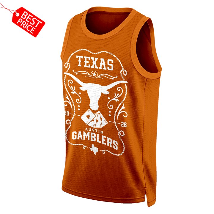 Texas Longhorns x Austin Gamblers Tank Top Jersey Texas Longhorns x Austin Gamblers Tank Top Jersey