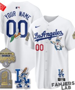 Los Angeles Dodgers Bunny Custom Baseball Jersey Los Angeles Dodgers Bunny Custom Baseball Jersey