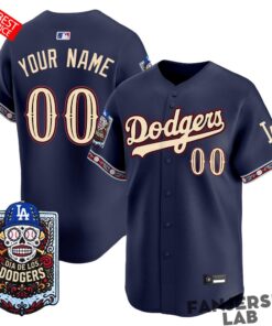 Los Angeles Dodgers Día de los Muertos Vapor Premier Limited Custom Jersey