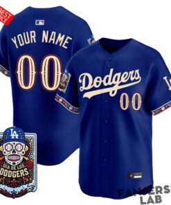 Los Angeles Dodgers Día de los Muertos Vapor Premier Limited Custom Jersey