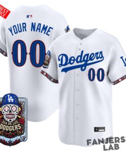 Los Angeles Dodgers Día de los Muertos Vapor Premier Limited Custom Jersey