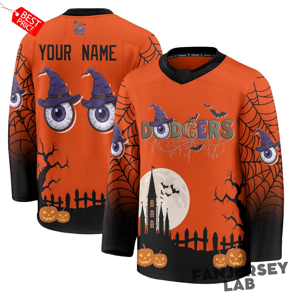 Los Angeles Dodgers Halloween Edition Hockey Custom Hockey Jersey Los Angeles Dodgers Halloween Edition Hockey Custom Hockey Jersey