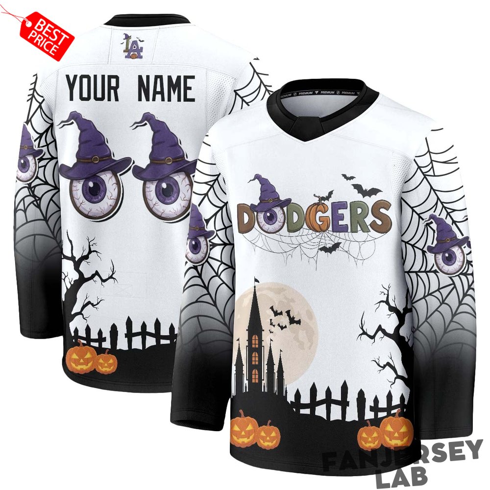 Los Angeles Dodgers Halloween Edition Hockey Custom Hockey Jersey Los Angeles Dodgers Halloween Edition Hockey Custom Hockey Jersey