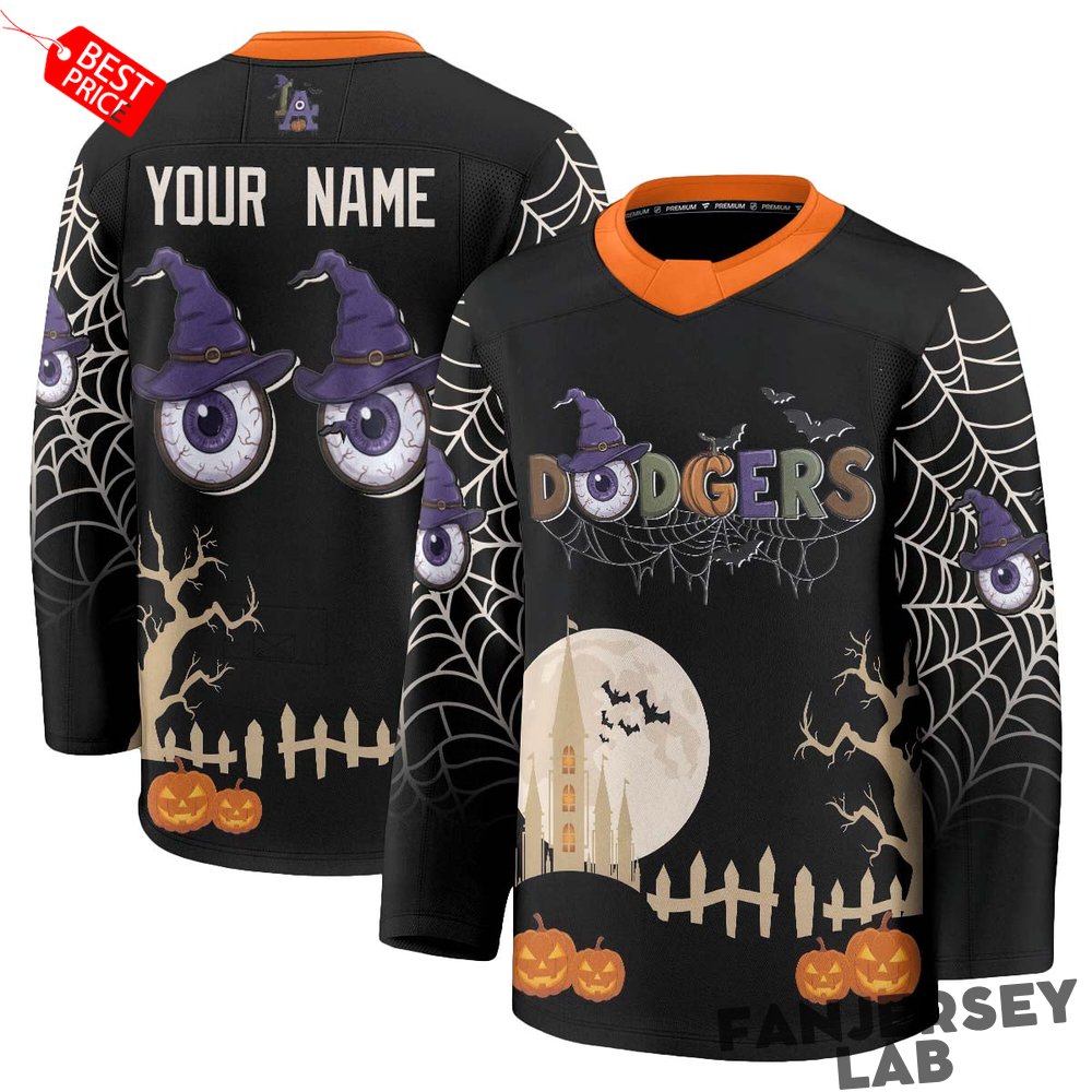 Los Angeles Dodgers Halloween Edition Hockey Custom Hockey Jersey Los Angeles Dodgers Halloween Edition Hockey Custom Hockey Jersey