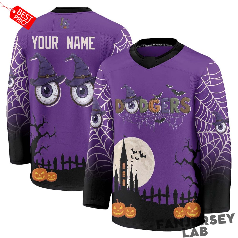 Los Angeles Dodgers Halloween Edition Hockey Custom Hockey Jersey Los Angeles Dodgers Halloween Edition Hockey Custom Hockey Jersey