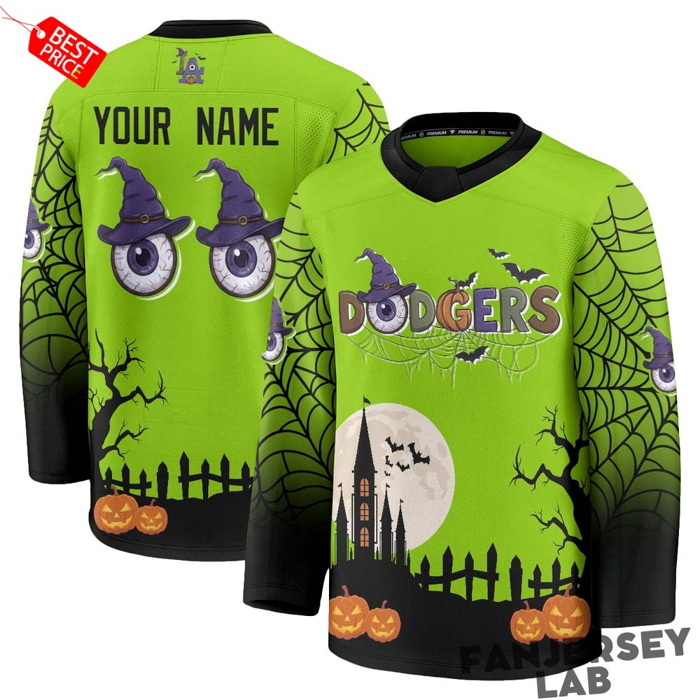 Los Angeles Dodgers Halloween Edition Hockey Custom Hockey Jersey Los Angeles Dodgers Halloween Edition Hockey Custom Hockey Jersey