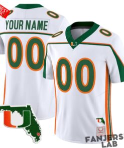 Miami Hurricanes Throwback Vapor Limited Custom Jersey – Florida Patch Miami Hurricanes Throwback Vapor Limited Custom Jersey – Florida Patch