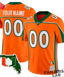 Miami Hurricanes Throwback Vapor Limited Custom Jersey – Florida Patch