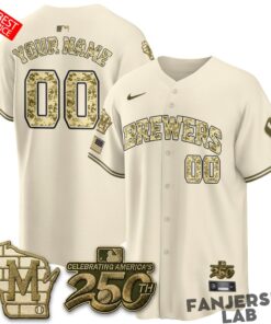 Milwaukee Brewers Salute to Service 2026 Custom Baseball Jersey