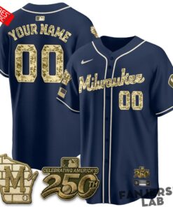 Milwaukee Brewers Salute to Service 2026 Custom Baseball Jersey