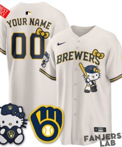 Milwaukee Brewers x Hello Kitty Night Limited Custom Jersey