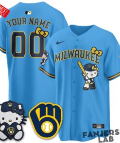 Milwaukee Brewers x Hello Kitty Night Limited Custom Jersey