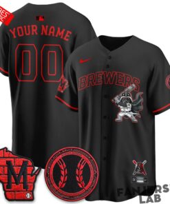 Milwaukee Brewers x Star Wars Darth Vader Custom Baseball Jersey