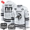 Minnesota Vikings 2026 Salute To Service Custom Hockey Jersey