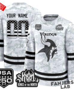 Minnesota Vikings 2026 Salute To Service Custom Hockey Jersey