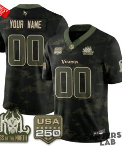 Minnesota Vikings 2026 Salute to Service Custom Football Jersey