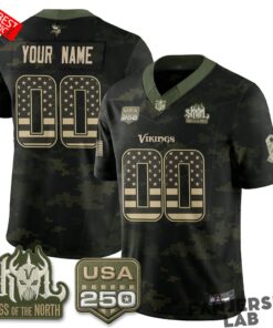 Minnesota Vikings 2026 Salute to Service Custom Football Jersey