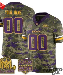 Minnesota Vikings 2026 Salute to Service Custom Football Jersey