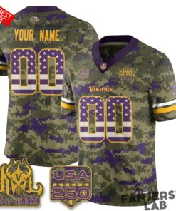 Minnesota Vikings 2026 Salute to Service Custom Football Jersey