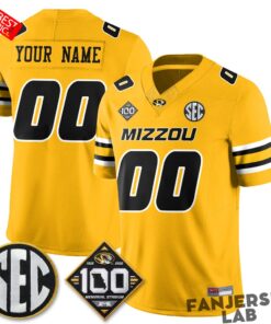 Missouri Tigers 100th Anniversary of Memorial Stadium Custom Football Jersey