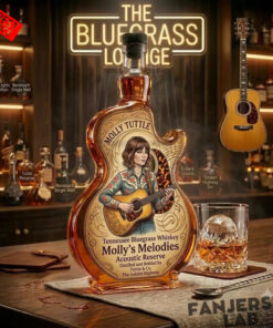 Molly Tuttle Guitar Tennessee Bluegrass Guitar-shaped Whiskey Bottle