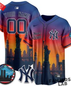 New York Yankees Skyline Never Forget 9-11 Memorial Edition Custom Jersey