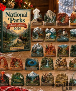 National Parks Advent Calendar 2026 Acrylic Ornaments Set