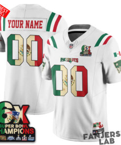New England Patriots Mexico Edition Vapor Custom Football Jersey