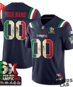 New England Patriots Mexico Edition Vapor Custom Football Jersey