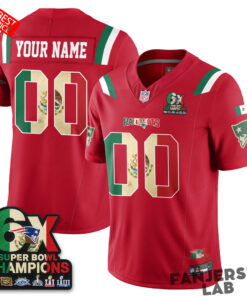 New England Patriots Mexico Edition Vapor Custom Football Jersey
