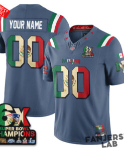 New England Patriots Mexico Edition Vapor Custom Football Jersey